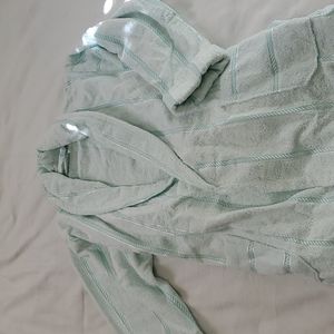 Plush cotton and rayon robe